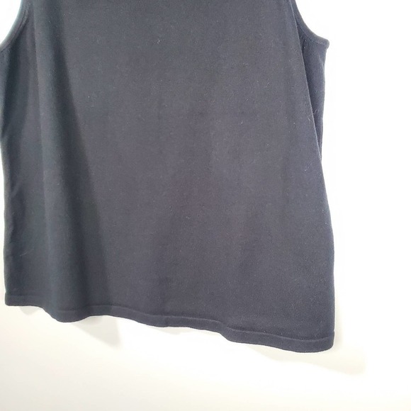 Lane Bryant Woven Sleeveless Cotton Blend Tank Top Black Size 18/20 - Picture 3 of 7